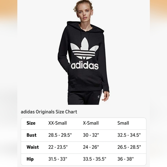 Adidas Adicolor Trifold Black Hoodie Sweatshirt - Picture 12 of 16